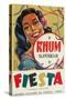 Rhum Superieur Fiesta Brand Rum Label-Lantern Press-Stretched Canvas