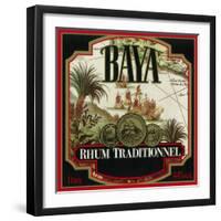 Rhum Traditionnel Baya Brand Rum Label-Lantern Press-Framed Art Print