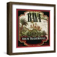 Rhum Traditionnel Baya Brand Rum Label-Lantern Press-Framed Art Print