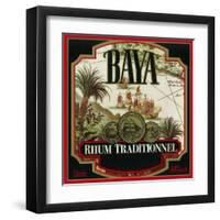 Rhum Traditionnel Baya Brand Rum Label-Lantern Press-Framed Art Print