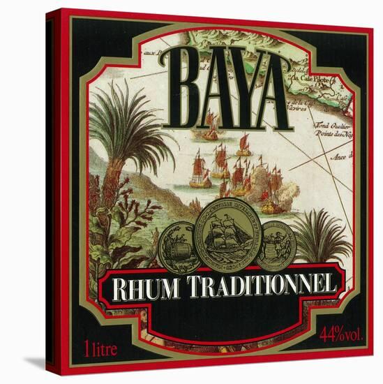 Rhum Traditionnel Baya Brand Rum Label-Lantern Press-Stretched Canvas