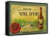 Rhum Val d'Or Martinique Brand Rum Label-Lantern Press-Framed Stretched Canvas
