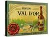 Rhum Val d'Or Martinique Brand Rum Label-Lantern Press-Stretched Canvas