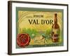 Rhum Val d'Or Martinique Brand Rum Label-Lantern Press-Framed Art Print