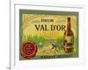 Rhum Val d'Or Martinique Brand Rum Label-Lantern Press-Framed Art Print