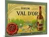 Rhum Val d'Or Martinique Brand Rum Label-Lantern Press-Mounted Art Print