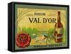 Rhum Val d'Or Martinique Brand Rum Label-Lantern Press-Framed Stretched Canvas