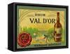 Rhum Val d'Or Martinique Brand Rum Label-Lantern Press-Framed Stretched Canvas