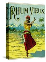 Rhum Vieux Brand Rum Label-Lantern Press-Stretched Canvas