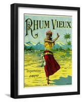 Rhum Vieux Brand Rum Label-Lantern Press-Framed Art Print