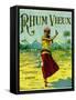 Rhum Vieux Brand Rum Label-Lantern Press-Framed Stretched Canvas