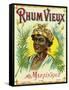 Rhum Vieux Martinique Brand Rum Label-Lantern Press-Framed Stretched Canvas