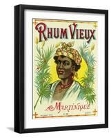 Rhum Vieux Martinique Brand Rum Label-Lantern Press-Framed Art Print