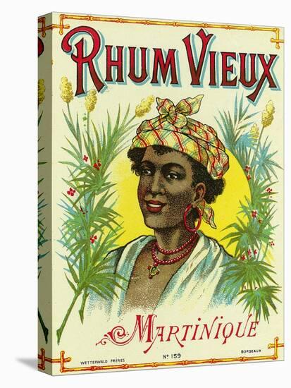 Rhum Vieux Martinique Brand Rum Label-Lantern Press-Stretched Canvas