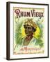 Rhum Vieux Martinique Brand Rum Label-Lantern Press-Framed Art Print