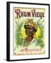 Rhum Vieux Martinique Brand Rum Label-Lantern Press-Framed Art Print