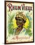 Rhum Vieux Martinique Brand Rum Label-Lantern Press-Framed Art Print