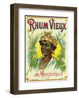 Rhum Vieux Martinique Brand Rum Label-Lantern Press-Framed Art Print