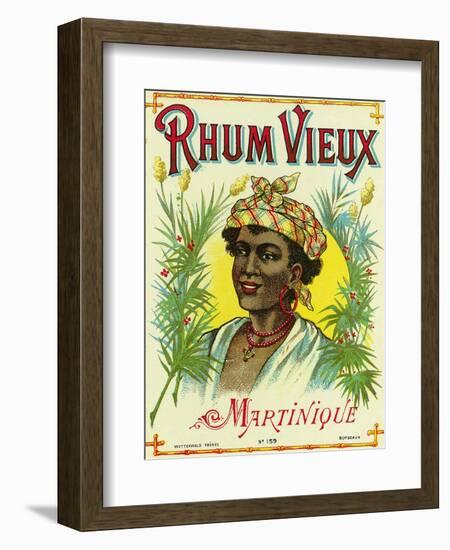 Rhum Vieux Martinique Brand Rum Label-Lantern Press-Framed Art Print