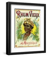 Rhum Vieux Martinique Brand Rum Label-Lantern Press-Framed Art Print