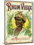 Rhum Vieux Martinique Brand Rum Label-Lantern Press-Mounted Art Print