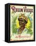 Rhum Vieux Martinique Brand Rum Label-Lantern Press-Framed Stretched Canvas