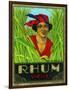 Rhum Vieux Rum Label-Lantern Press-Framed Art Print