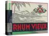 Rhum Vieux Rum Label-Lantern Press-Stretched Canvas