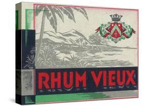Rhum Vieux Rum Label-Lantern Press-Stretched Canvas