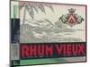 Rhum Vieux Rum Label-Lantern Press-Mounted Art Print