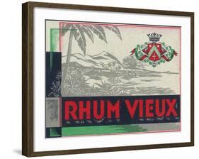 Rhum Vieux Rum Label-Lantern Press-Framed Art Print