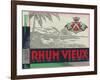 Rhum Vieux Rum Label-Lantern Press-Framed Art Print