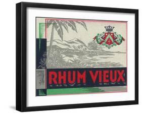 Rhum Vieux Rum Label-Lantern Press-Framed Art Print