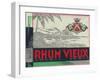 Rhum Vieux Rum Label-Lantern Press-Framed Art Print