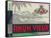 Rhum Vieux Rum Label-Lantern Press-Framed Stretched Canvas