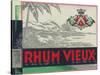 Rhum Vieux Rum Label-Lantern Press-Stretched Canvas