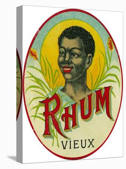 Rhum Vieux Rum Label-Lantern Press-Stretched Canvas