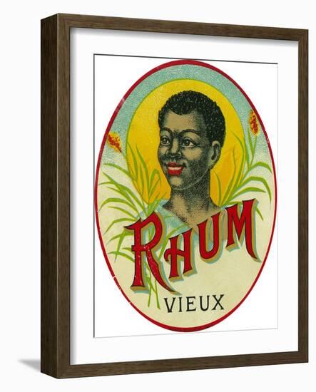 Rhum Vieux Rum Label-Lantern Press-Framed Art Print