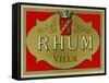 Rhum Vieux Rum Label-Lantern Press-Framed Stretched Canvas