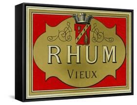 Rhum Vieux Rum Label-Lantern Press-Framed Stretched Canvas