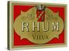 Rhum Vieux Rum Label-Lantern Press-Stretched Canvas