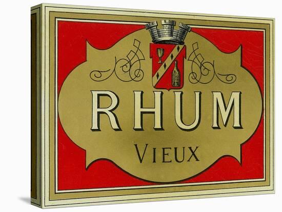 Rhum Vieux Rum Label-Lantern Press-Stretched Canvas