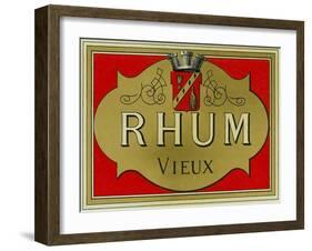 Rhum Vieux Rum Label-Lantern Press-Framed Art Print