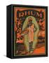 Rhum Woman with Basket of Fruit and Drinks Rum Label-Lantern Press-Framed Stretched Canvas