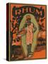 Rhum Woman with Basket of Fruit and Drinks Rum Label-Lantern Press-Stretched Canvas