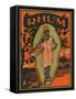 Rhum Woman with Basket of Fruit and Drinks Rum Label-Lantern Press-Framed Stretched Canvas