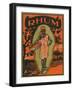 Rhum Woman with Basket of Fruit and Drinks Rum Label-Lantern Press-Framed Art Print