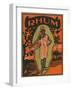 Rhum Woman with Basket of Fruit and Drinks Rum Label-Lantern Press-Framed Art Print