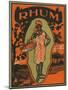 Rhum Woman with Basket of Fruit and Drinks Rum Label-Lantern Press-Mounted Art Print