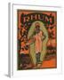 Rhum Woman with Basket of Fruit and Drinks Rum Label-Lantern Press-Framed Art Print